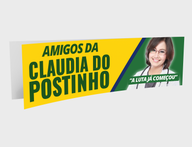 Adesivo Político de Parachoque em Vinil 11x30 - 4x0 - 50 unid