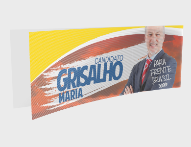 Adesivo Político Perfurado 110x40 cm - 4x0 - 20 unid