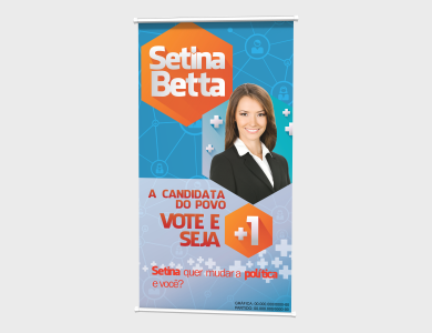 Banner Político 280g 60x90cm - 4x0 - 20 unid