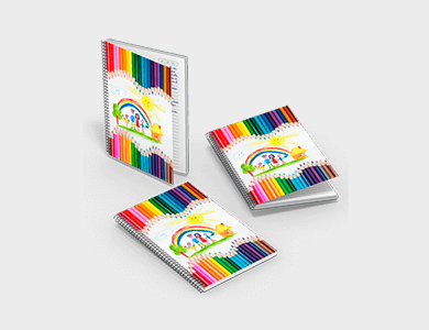 Caderno com Espiral Capa Maleável A5 14,8x21 180 folhas 4x0 Supremo  - 4x0 - 3 unid