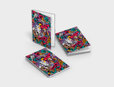 Caderno com Wire-o Capa Dura 96 folhas 20,4x28cm - 4x0 - 100 unid