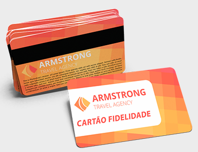 Cartão Fidelidade com Arte Única em PVC 0,76mm Cristal Frente e Verso 8,5x5,4cm - 4x0 - 1000 unid
