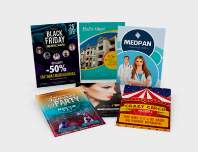 Cartaz Couchê Fosco 170g Sem Verniz 30x42cm - 4x0 - 5 unid