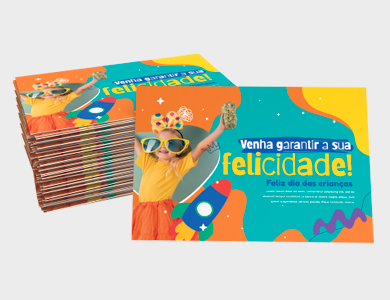 Convite Couchê 300g Laminação Fosca e Verniz Localizado 10x15cm - 4x0 - 1000 unid