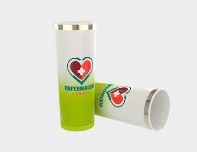 Copo Long Drink Dêgrade com Borda Metalizada 350ml - 1 Cor de Impressão - 1x1 - 1000 unid