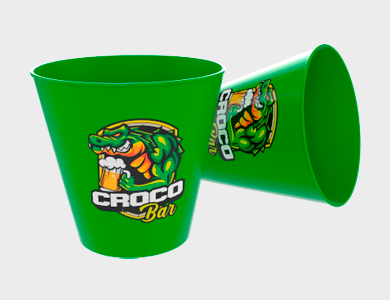 Copo Whisky PP Eco 300ml - 1 Cor de Impressão - 1x1 - 100 unid