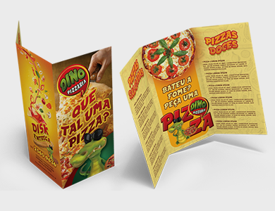 Folder com 2 Dobras Couchê 120g Sem Verniz 15x21cm - 4x4 - 10000 unid