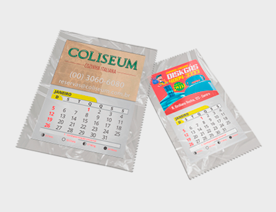 Ímã de Geladeira com Faca Padrão e Bloco de Calendário 2025 Embalado Individualmente Supremo 8x5cm - 4x0 - 250 unid