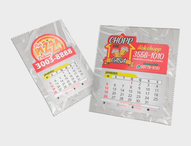 Ímã de Geladeira com Faca Personalizada e Bloco de Calendário 2025 Embalado Individualmente Supremo 4x5cm - 4x0 - 10000 unid