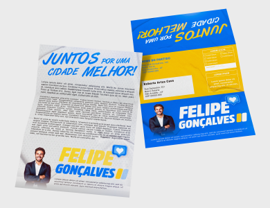 Mala Direta Política Couchê 80g Sem Verniz 21x29,7cm - 4x4 - 20000 unid