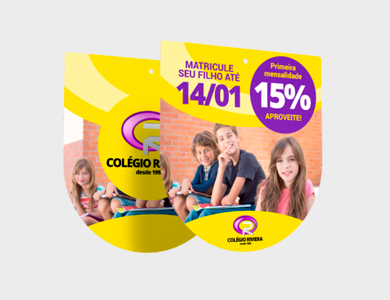 Móbile Tipo U Pequeno PVC 0,3 mm Verniz Frente e Verso 10x10 cm - 4x4 - 250 unid