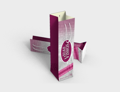 Sacola Estreita Alta Sulfite 150g Sem Verniz 9x9x39,5cm - 4x0 - 1000 unid