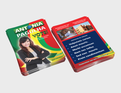 Santão Político Couchê 90g Sem Verniz 10x14cm - 4x0 - 40000 unid