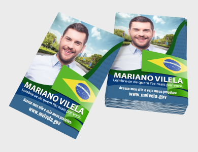 Santinho Político Couchê 80g Sem Verniz 7x10 - 4x0 - 50000 unid