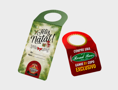 Tag para Garrafa Couchê 300g Laminação Fosca 5,5x14,8cm - 4x4 - 5000 unid